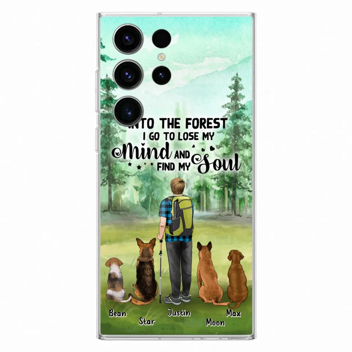 Custom Personalized Solo Trekking Woods  With Pets Phone Case - Upto 4 Pets - Case For iPhone and Samsung - 6CIAJ9