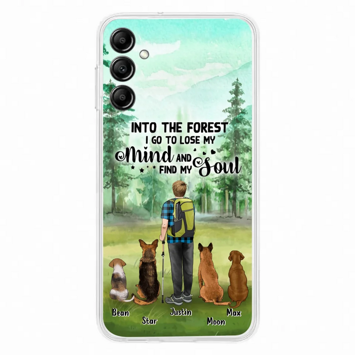 Custom Personalized Solo Trekking Woods  With Pets Phone Case - Upto 4 Pets - Case For iPhone and Samsung - 6CIAJ9