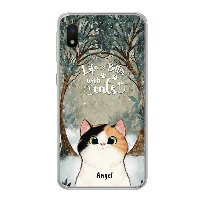 Custom Personalized Cat Phone Case - Best Gift For Cat Lover - Life Is Better With Cats - Phone Case For  iPhone And Samsung