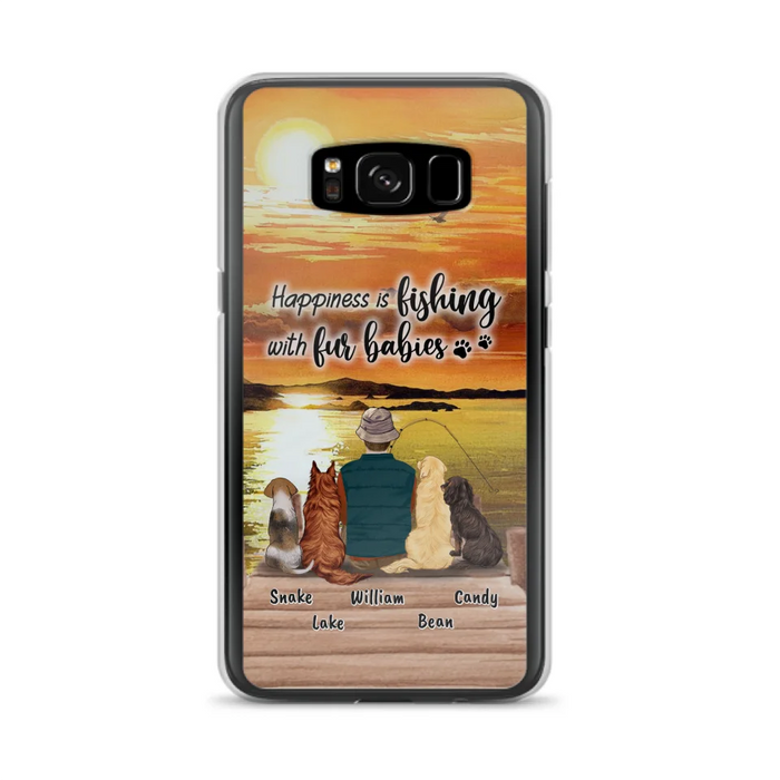 Custom Personalized Fishing Man/Woman Phone Case - Upto 4 Pets - Phone Case For iPhone and Samsung - 4TC88X