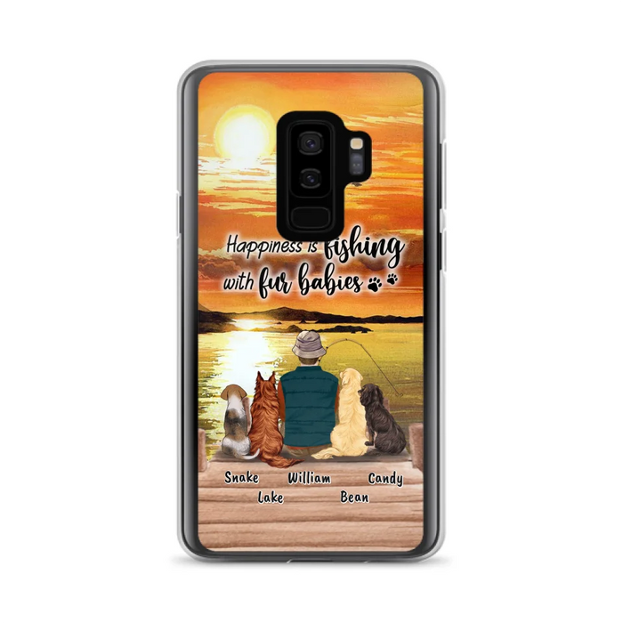 Custom Personalized Fishing Man/Woman Phone Case - Upto 4 Pets - Phone Case For iPhone and Samsung - 4TC88X