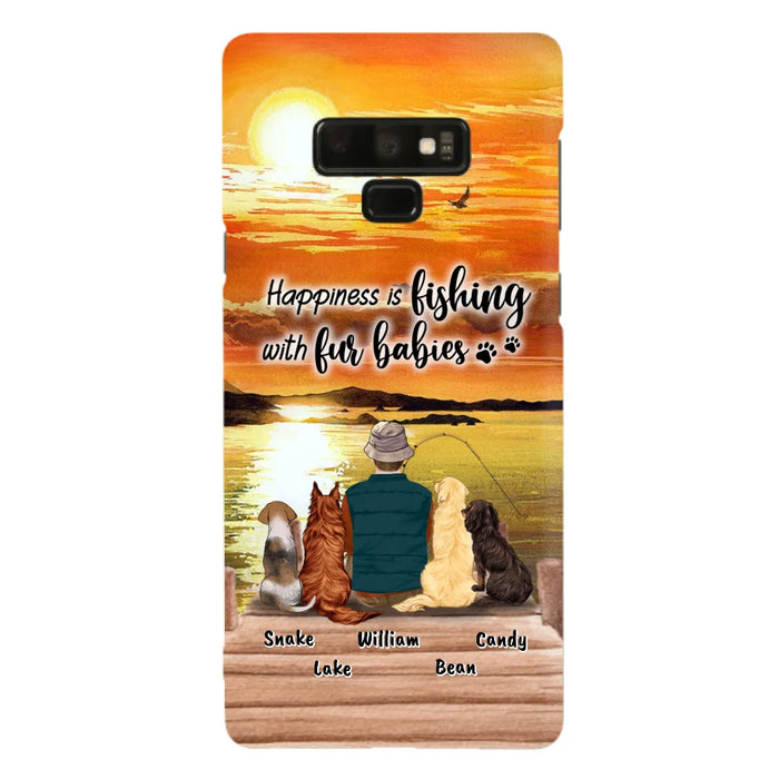 Custom Personalized Fishing Man/Woman Phone Case - Upto 4 Pets - Phone Case For iPhone and Samsung - 4TC88X