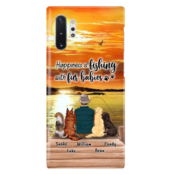 Custom Personalized Fishing Man/Woman Phone Case - Upto 4 Pets - Phone Case For iPhone and Samsung - 4TC88X