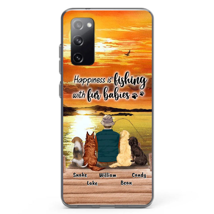 Custom Personalized Fishing Man/Woman Phone Case - Upto 4 Pets - Phone Case For iPhone and Samsung - 4TC88X