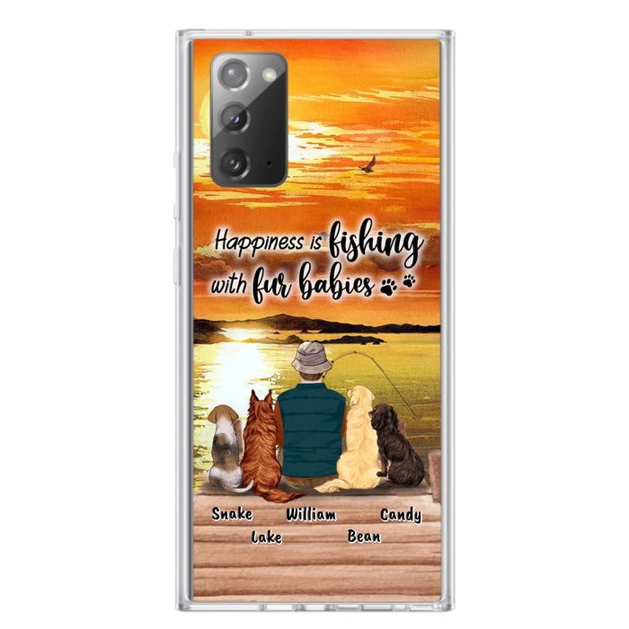 Custom Personalized Fishing Man/Woman Phone Case - Upto 4 Pets - Phone Case For iPhone and Samsung - 4TC88X