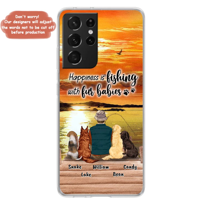 Custom Personalized Fishing Man/Woman Phone Case - Upto 4 Pets - Phone Case For iPhone and Samsung - 4TC88X