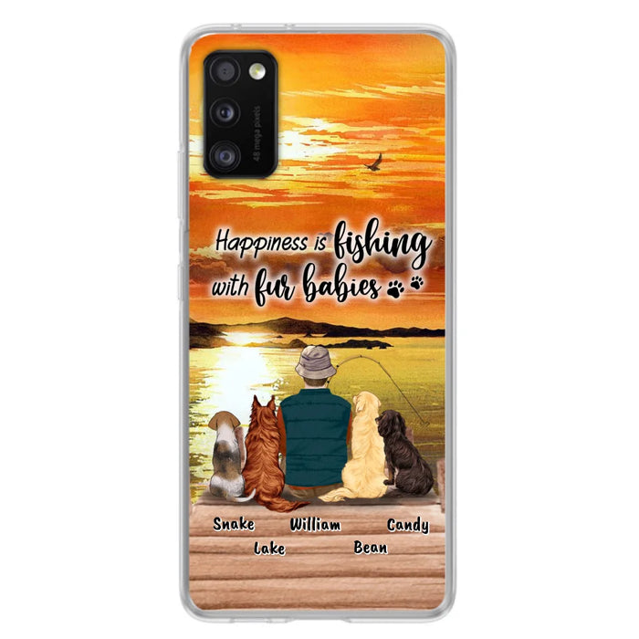 Custom Personalized Fishing Man/Woman Phone Case - Upto 4 Pets - Phone Case For iPhone and Samsung - 4TC88X