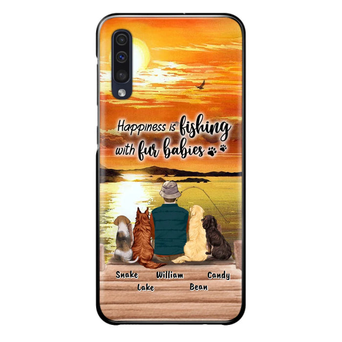 Custom Personalized Fishing Man/Woman Phone Case - Upto 4 Pets - Phone Case For iPhone and Samsung - 4TC88X