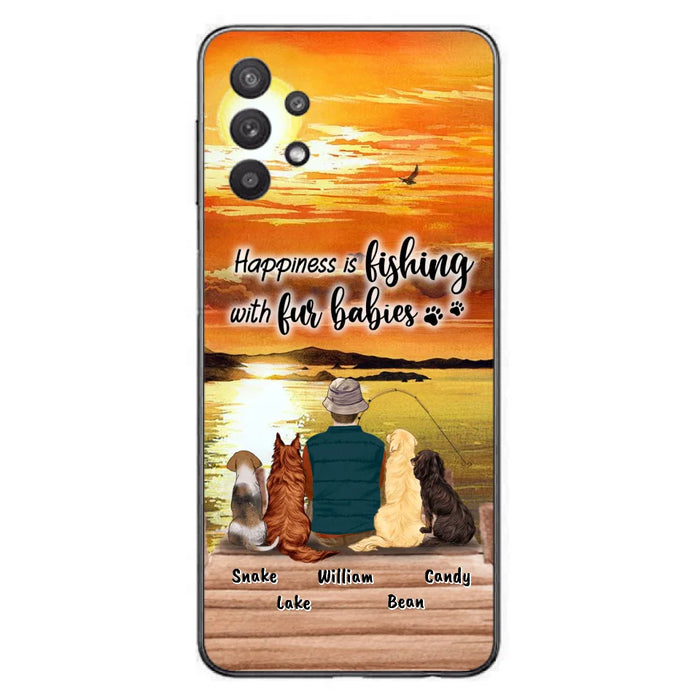 Custom Personalized Fishing Man/Woman Phone Case - Upto 4 Pets - Phone Case For iPhone and Samsung - 4TC88X