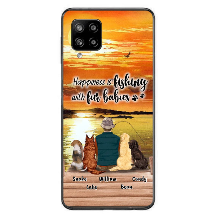 Custom Personalized Fishing Man/Woman Phone Case - Upto 4 Pets - Phone Case For iPhone and Samsung - 4TC88X