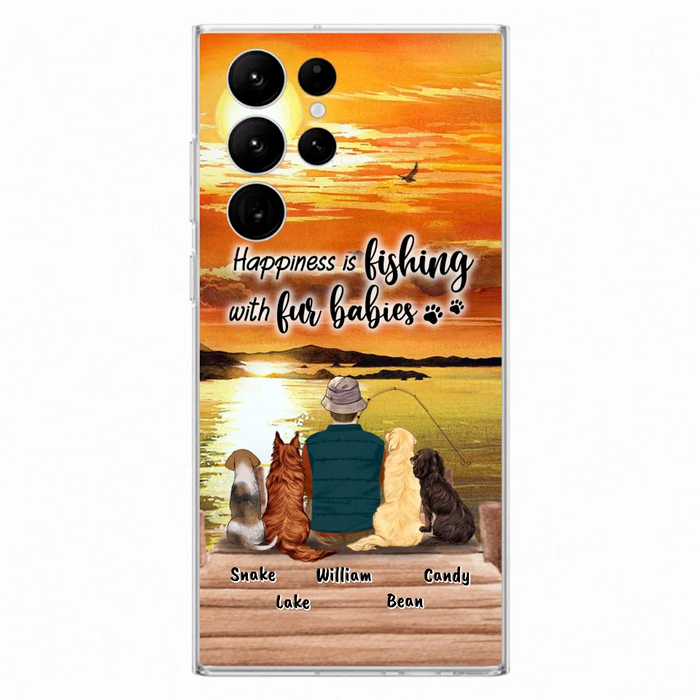 Custom Personalized Fishing Man/Woman Phone Case - Upto 4 Pets - Phone Case For iPhone and Samsung - 4TC88X