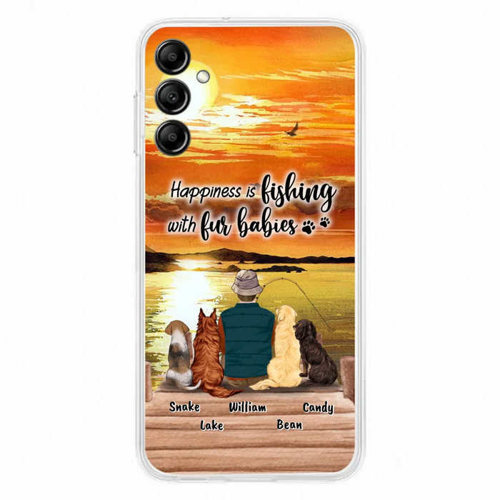 Custom Personalized Fishing Man/Woman Phone Case - Upto 4 Pets - Phone Case For iPhone and Samsung - 4TC88X