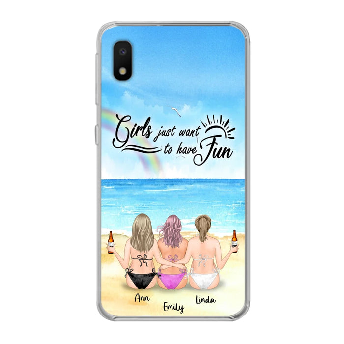 Personalized Best Friends Phone Case - Upto 3 Besties - Girls Just Want To Have Fun