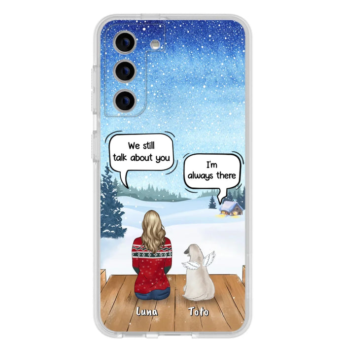 Custom Personalized Dog Horse Phone Case - Man/ Woman With Upto 5 Pets - Case For iPhone And Samsung