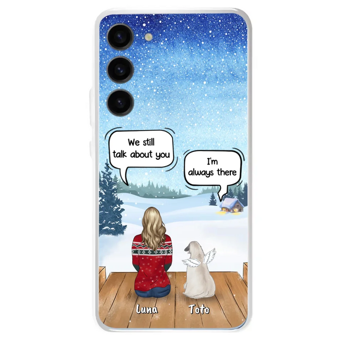 Custom Personalized Dog Horse Phone Case - Man/ Woman With Upto 5 Pets - Case For iPhone And Samsung