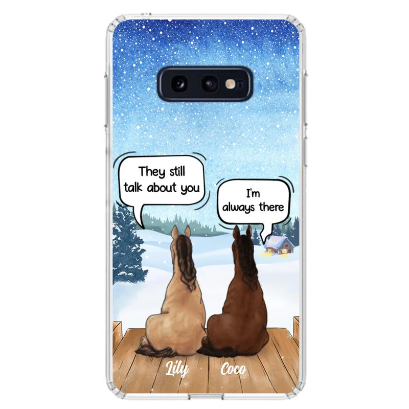 Custom Personalized Dog Horse Phone Case -  Upto 5 Pets - Xmas Gift For Dog/ Horse Lover - Case For iPhone And Samsung