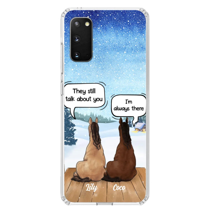 Custom Personalized Dog Horse Phone Case -  Upto 5 Pets - Xmas Gift For Dog/ Horse Lover - Case For iPhone And Samsung