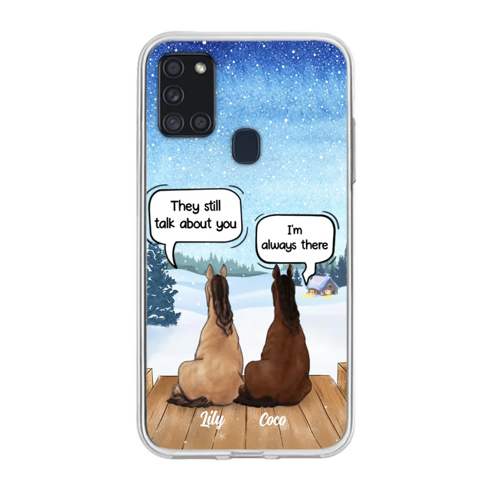 Custom Personalized Dog Horse Phone Case -  Upto 5 Pets - Xmas Gift For Dog/ Horse Lover - Case For iPhone And Samsung