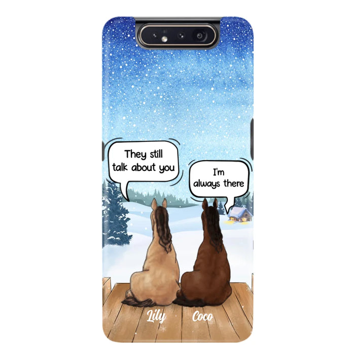 Custom Personalized Dog Horse Phone Case -  Upto 5 Pets - Xmas Gift For Dog/ Horse Lover - Case For iPhone And Samsung