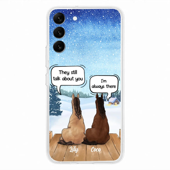 Custom Personalized Dog Horse Phone Case -  Upto 5 Pets - Xmas Gift For Dog/ Horse Lover - Case For iPhone And Samsung