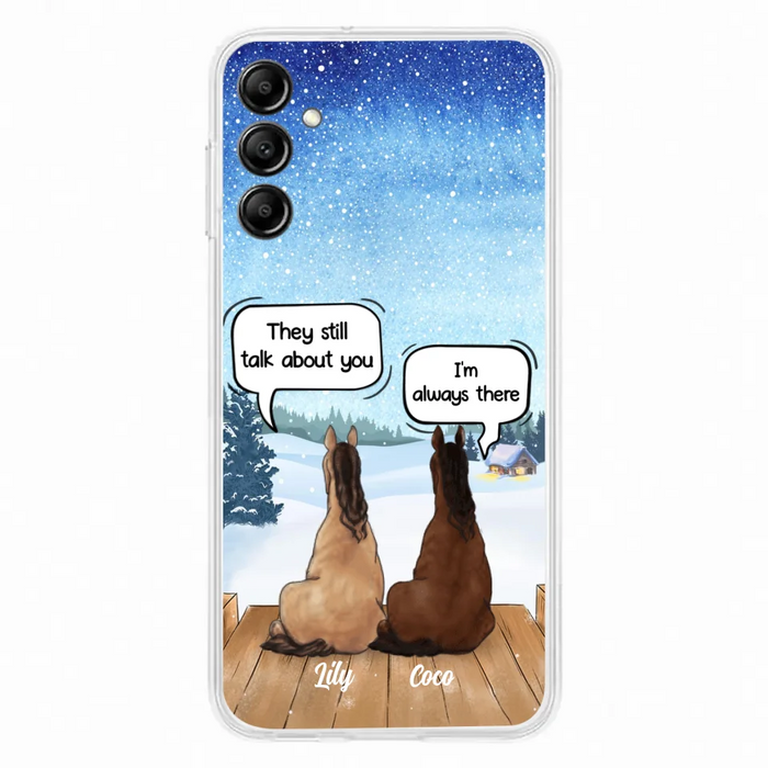 Custom Personalized Dog Horse Phone Case -  Upto 5 Pets - Xmas Gift For Dog/ Horse Lover - Case For iPhone And Samsung