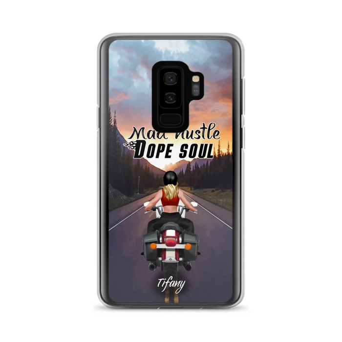 Custom Personalized Motorcycle Girl Phone Case - Best Gift For Bikers - Mad Hustle Dope Soul - Phone Case For iPhone And Samsung - C6O4AR