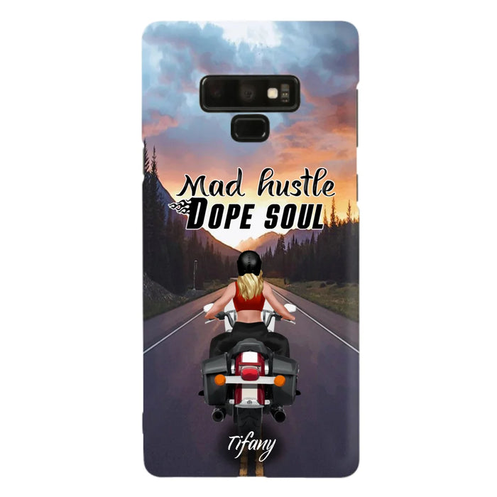 Custom Personalized Motorcycle Girl Phone Case - Best Gift For Bikers - Mad Hustle Dope Soul - Phone Case For iPhone And Samsung - C6O4AR