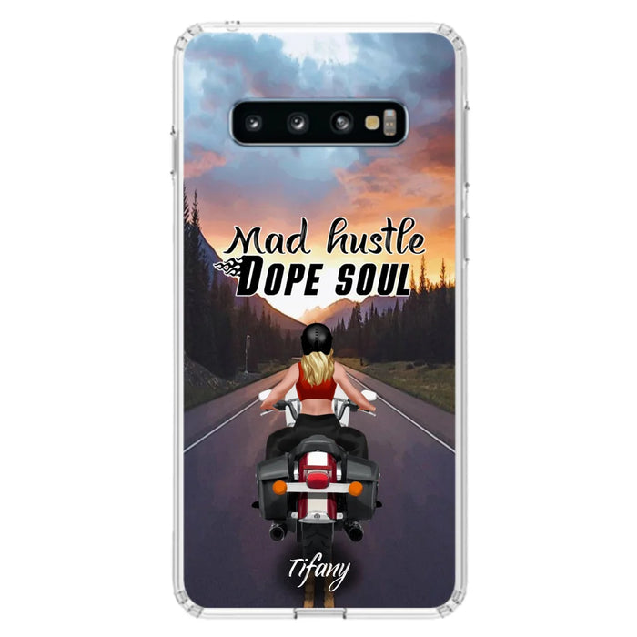 Custom Personalized Motorcycle Girl Phone Case - Best Gift For Bikers - Mad Hustle Dope Soul - Phone Case For iPhone And Samsung - C6O4AR