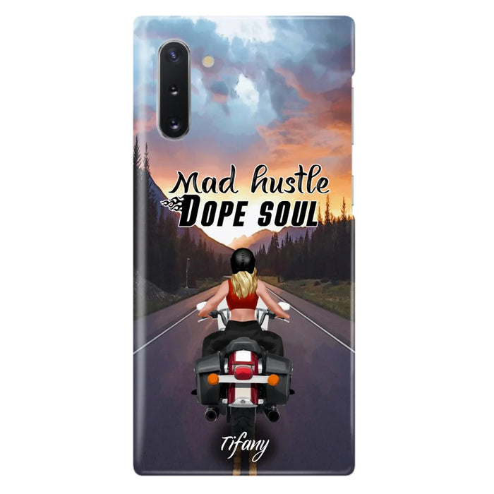 Custom Personalized Motorcycle Girl Phone Case - Best Gift For Bikers - Mad Hustle Dope Soul - Phone Case For iPhone And Samsung - C6O4AR