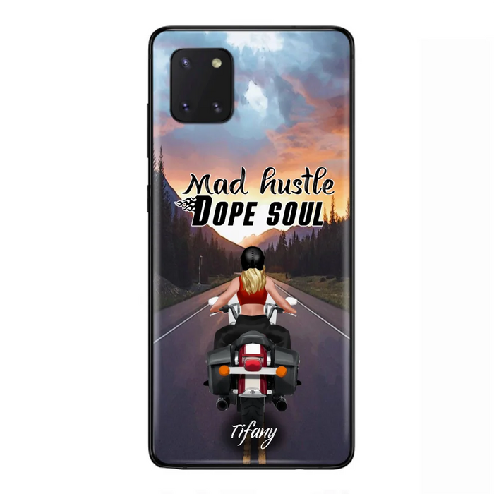 Custom Personalized Motorcycle Girl Phone Case - Best Gift For Bikers - Mad Hustle Dope Soul - Phone Case For iPhone And Samsung - C6O4AR