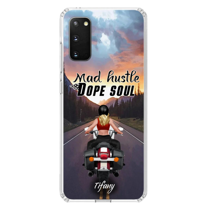 Custom Personalized Motorcycle Girl Phone Case - Best Gift For Bikers - Mad Hustle Dope Soul - Phone Case For iPhone And Samsung - C6O4AR