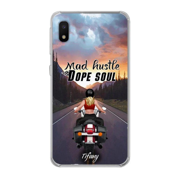 Custom Personalized Motorcycle Girl Phone Case - Best Gift For Bikers - Mad Hustle Dope Soul - Phone Case For iPhone And Samsung - C6O4AR