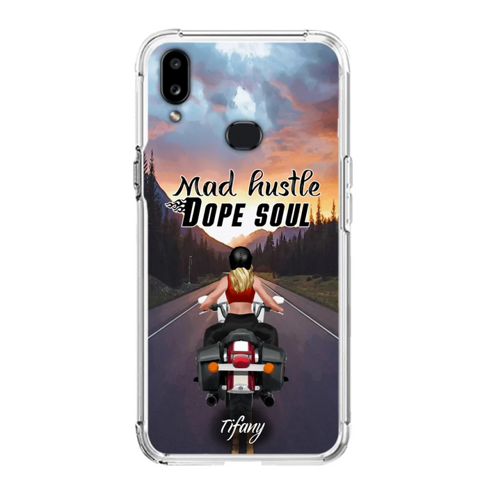 Custom Personalized Motorcycle Girl Phone Case - Best Gift For Bikers - Mad Hustle Dope Soul - Phone Case For iPhone And Samsung - C6O4AR