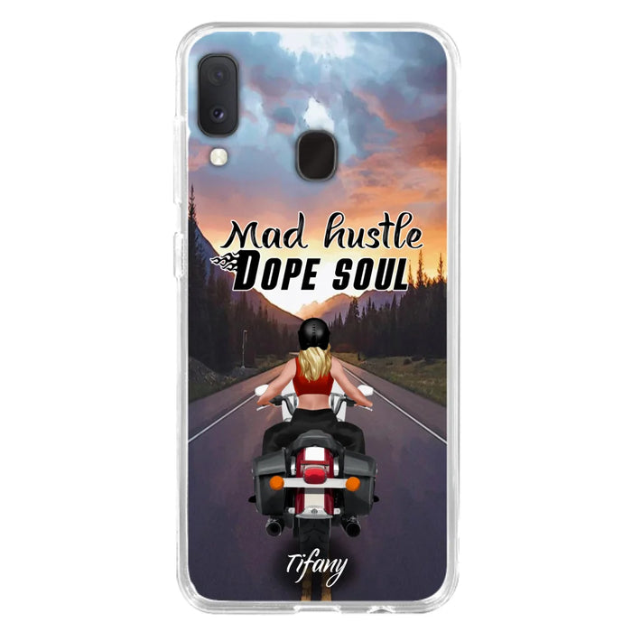 Custom Personalized Motorcycle Girl Phone Case - Best Gift For Bikers - Mad Hustle Dope Soul - Phone Case For iPhone And Samsung - C6O4AR