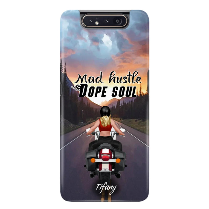 Custom Personalized Motorcycle Girl Phone Case - Best Gift For Bikers - Mad Hustle Dope Soul - Phone Case For iPhone And Samsung - C6O4AR