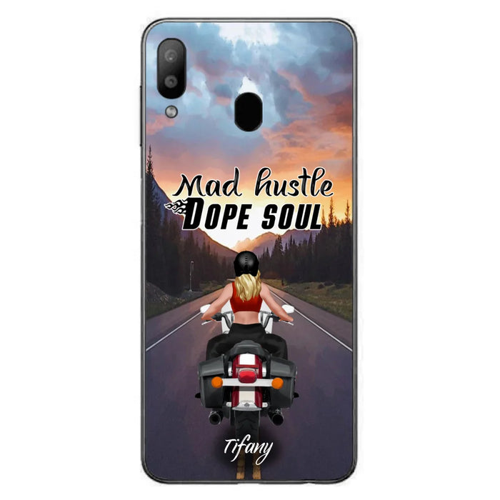 Custom Personalized Motorcycle Girl Phone Case - Best Gift For Bikers - Mad Hustle Dope Soul - Phone Case For iPhone And Samsung - C6O4AR