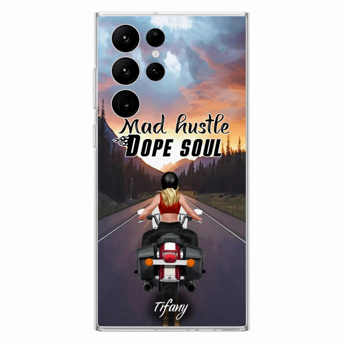 Custom Personalized Motorcycle Girl Phone Case - Best Gift For Bikers - Mad Hustle Dope Soul - Phone Case For iPhone And Samsung - C6O4AR