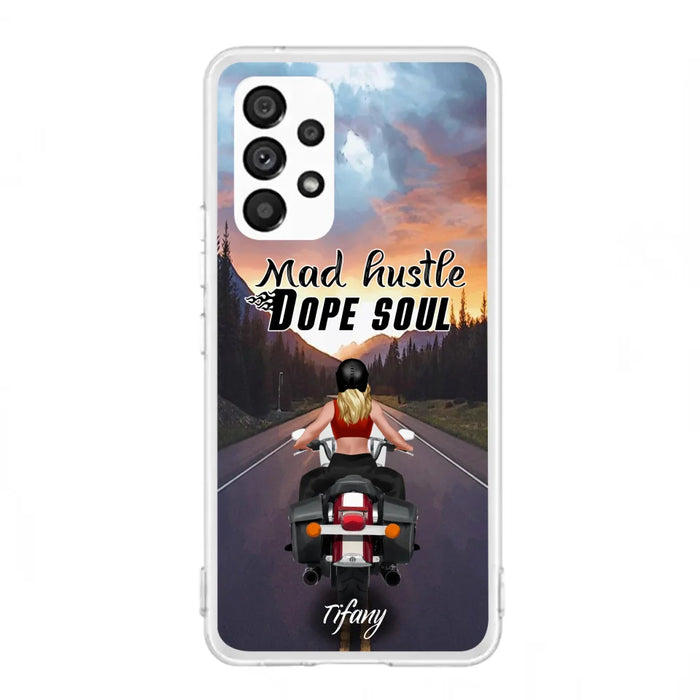 Custom Personalized Motorcycle Girl Phone Case - Best Gift For Bikers - Mad Hustle Dope Soul - Phone Case For iPhone And Samsung - C6O4AR