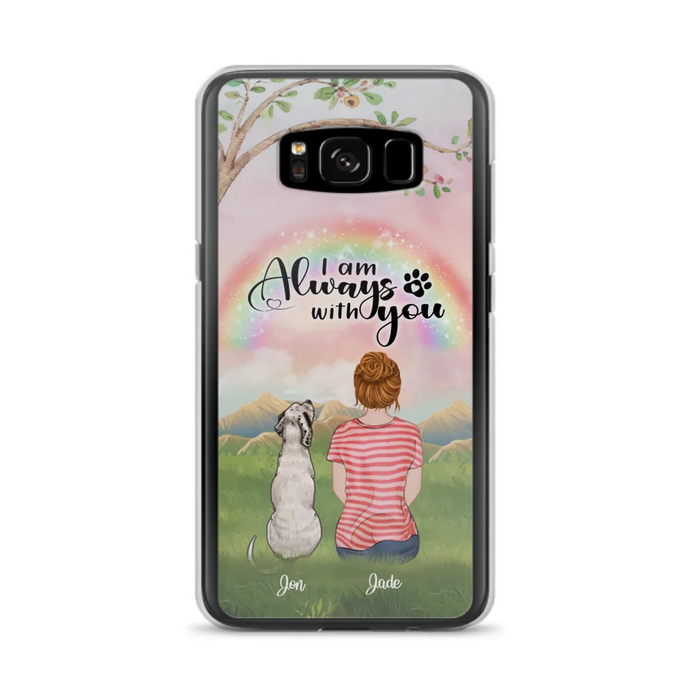 Custom Personalized Dog Mom/Dad Phone Case - Upto 4 Dogs - Best Gift For Dog Lover - I Am Always With You - Case For Iphone Samsung - 5BWJPA