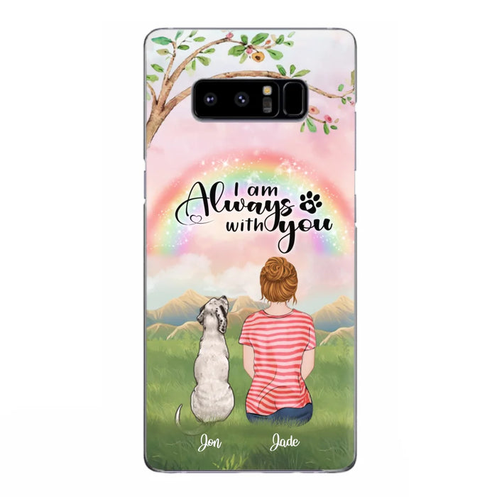 Custom Personalized Dog Mom/Dad Phone Case - Upto 4 Dogs - Best Gift For Dog Lover - I Am Always With You - Case For Iphone Samsung - 5BWJPA