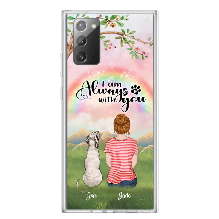 Custom Personalized Dog Mom/Dad Phone Case - Upto 4 Dogs - Best Gift For Dog Lover - I Am Always With You - Case For Iphone Samsung - 5BWJPA