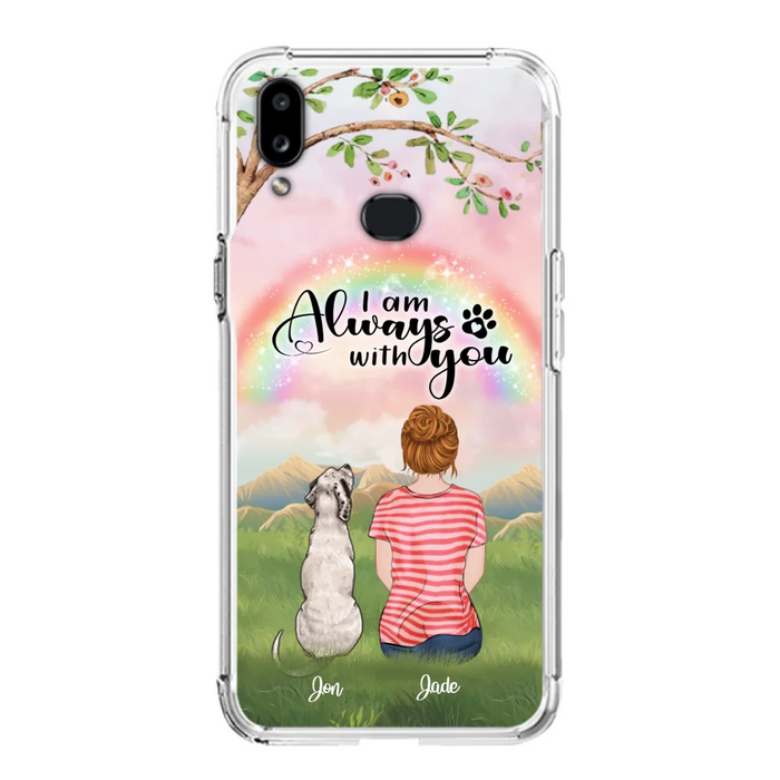 Custom Personalized Dog Mom/Dad Phone Case - Upto 4 Dogs - Best Gift For Dog Lover - I Am Always With You - Case For Iphone Samsung - 5BWJPA