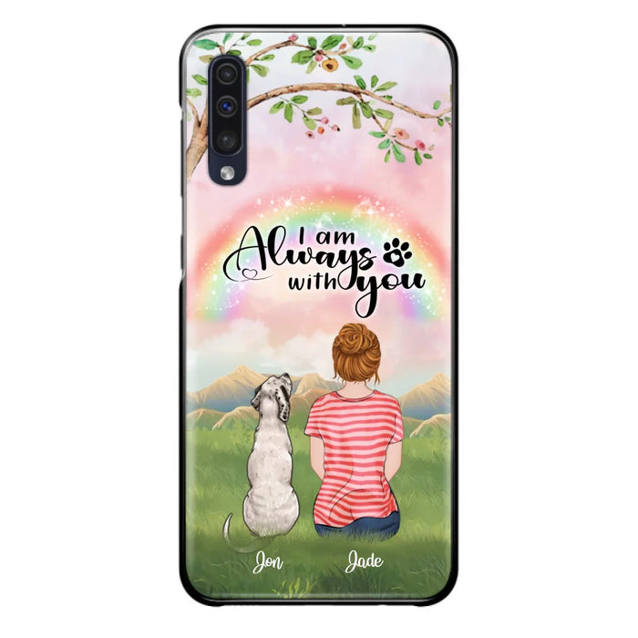 Custom Personalized Dog Mom/Dad Phone Case - Upto 4 Dogs - Best Gift For Dog Lover - I Am Always With You - Case For Iphone Samsung - 5BWJPA