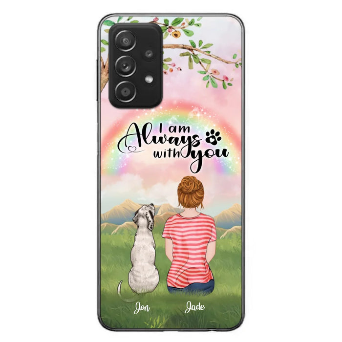 Custom Personalized Dog Mom/Dad Phone Case - Upto 4 Dogs - Best Gift For Dog Lover - I Am Always With You - Case For Iphone Samsung - 5BWJPA