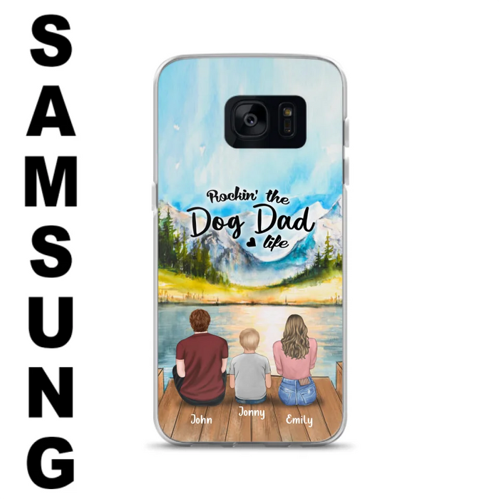 Custom Personalized Parents Pet Phone Case - Parents With 1 Kids And Upto 2 Pets - Case For iPhone And Samsung