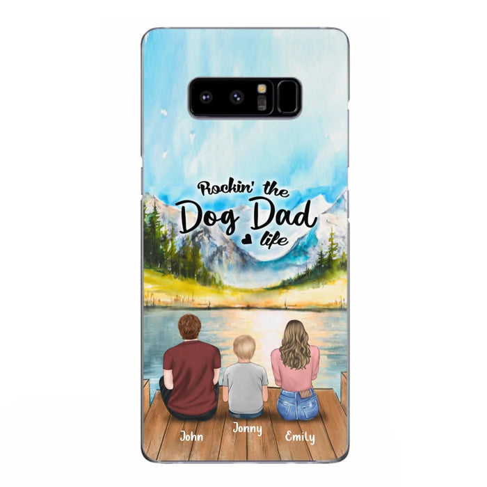 Custom Personalized Parents Pet Phone Case - Parents With 1 Kids And Upto 2 Pets - Case For iPhone And Samsung