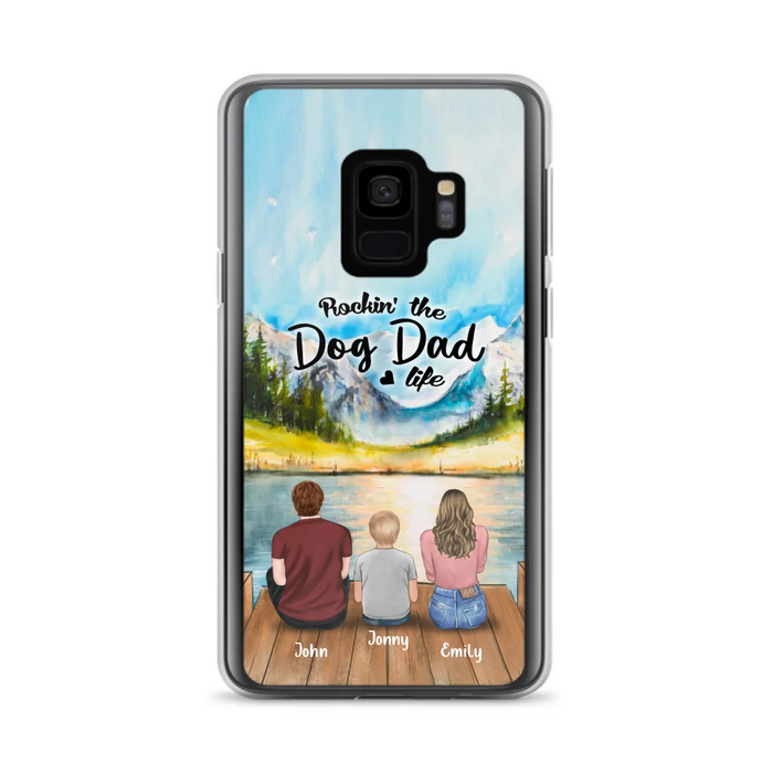 Custom Personalized Parents Pet Phone Case - Parents With 1 Kids And Upto 2 Pets - Case For iPhone And Samsung