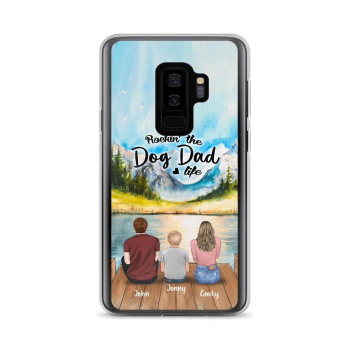 Custom Personalized Parents Pet Phone Case - Parents With 1 Kids And Upto 2 Pets - Case For iPhone And Samsung