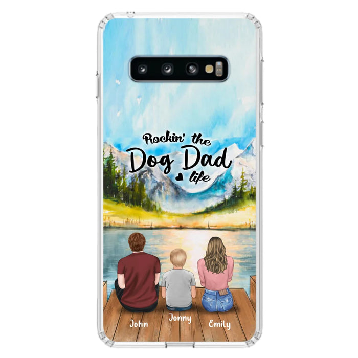 Custom Personalized Parents Pet Phone Case - Parents With 1 Kids And Upto 2 Pets - Case For iPhone And Samsung