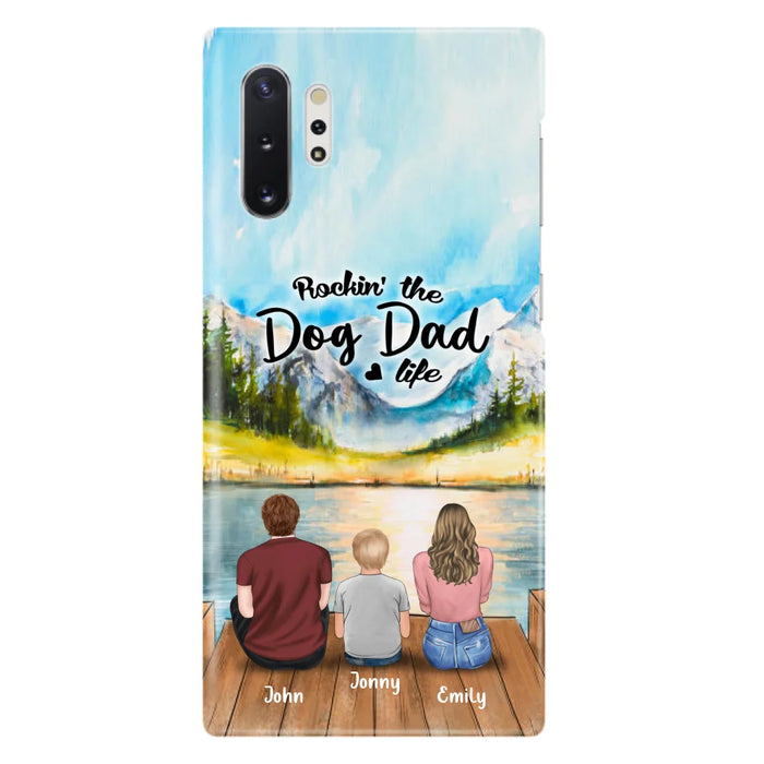 Custom Personalized Parents Pet Phone Case - Parents With 1 Kids And Upto 2 Pets - Case For iPhone And Samsung